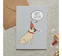 Pug Birthday Card