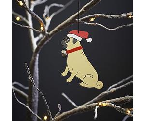 Sweet William Pug Christmas tree decoration