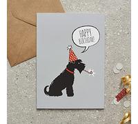Sweet William Schnauzer (Black) Birthday Card