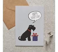 Sweet William Schnauzer (Black) Father's Day Card