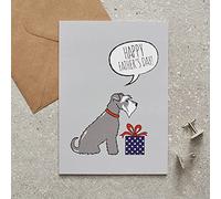 Sweet William Schnauzer (Grey) Father's Day Card