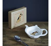 Sweet William Teabag Dish, Teapot Shape, Border Terrier