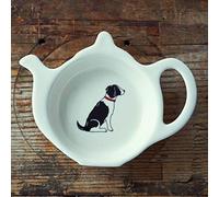 Sweet William Teabag Dish, Teapot Shape, Springer Spaniel, Black