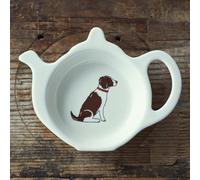 Sweet William Teabag Dish, Teapot Shape, Springer Spaniel, Liver