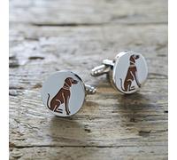 Sweet William Vizsla Cufflinks | Silver plated Men Cufflinks for Vizsla or any dog lover | 18 mm x 3 mm