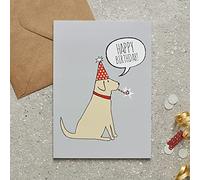 Sweet William Yellow Labrador Birthday Card