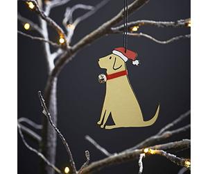 Sweet William Yellow Labrador Christmas Decoration