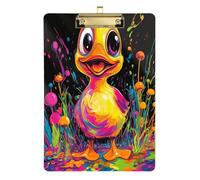 Sweet Yellow Pet Duck A4 Contractor clipboard Waterproof Slim Metal clipboard for Classroom Supplies Teachers Elementary Size 9 x 12
