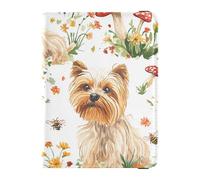 Sweet Yorkshire Terrier Dogs Realistic Style Leather Document Organizer Holder Accessories Passport Wallet Waterproof
