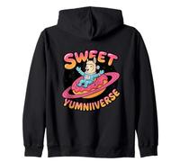 Sweet Yumniiverse Alpaca Astronaut Donut Zip Hoodie
