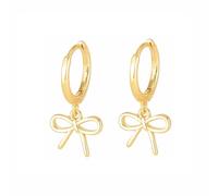 Sweet Zircon Bow Drop Hoop Earrings for Wmen Trendy Bow Jewelry Bowknot Earring Bow Ear clip Huggie Earrings, A size, Alloy Steel, No Gemstone