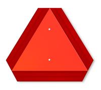 SWEETAPRIL Slow Moving Vehicle Sign, Rust Free Aluminum Slow Moving Vehicle Triangle Signs, 14"X16", 40-Mil Thick Diamond Grade Reflective For Golf Cart, For Golf Cart, Tractor, Utv, Safety Signs