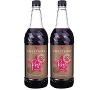Sweetbird Rose Syrup (1 Litre) - Vegan Friendly (Pack of 2)
