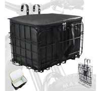 SWEETBIUTI Bike Basket with Liner Bag Thickened Foldable Heavy Duty Front/Rear Bike Basket Replacement Bike Accessories Bike Basket Front, Rear Bike Basket, Dog Basket for Bike Accessories