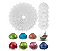 SWEETDEER Aluminum Foil Seal Lids For Nespresso Vertuo Refillable Pods,110pcs Reusable Seal Covers For Vertuoline Capsules,Compatible With Vertuo Reusable Pods(62mm)