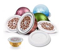 SWEETDEER Reusable Lidss for Vertuo, 5 Pcs Food Grade Silicon for Reusable Pods Vertuo, Refillable Pod,Compatible with Vertuo, nrvp-5