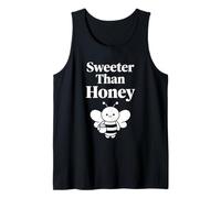 Sweeter Than Honey Cute Kawaii Bee Quote Artwork Design Tank Top