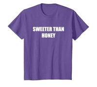 Sweeter Than Honey T-Shirt, Kids, Purple Heather, 10 Years