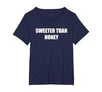 Sweeter Than Honey T-Shirt, Women's Plus, Navy, 2X