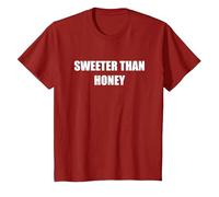 Sweeter Than Honey T-Shirt, Youth, Cranberry Red, Medium