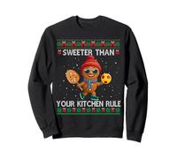Sweeter Than Your Kitchen Rule Gingerbread Pickleball Xmas Sweatshirt