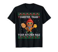 Sweeter Than Your Kitchen Rule Gingerbread Pickleball Xmas T-Shirt