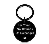 Sweetest Day Gifts for Him, Anniversary Wedding Gifts for Men Women, Christmas Stocking Stuffers for Boyfriend Girlfriend Husband Wife Valentine Day Birthday Couple Gift I’m Yours No Refunds Keychain