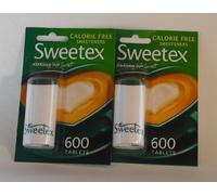 Sweetex Sweetners 2 x 600 tablets by Sweetex