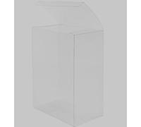 SweetGlob 20pcs Clear Favor Box 8x6x3 Inches Plastic Gift Packing Box for Candy Chocolate and Dessert, Baby Shower Party Treats, Valentine Festival Gift Packaging, Empty Clear PVC Plastic Boxes Gift
