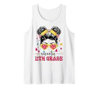 Sweetie 11th Grade Messy Bun First Day School Girl Teacher Tank Top