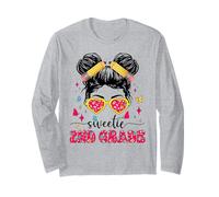 Sweetie 2nd Grade Messy Bun First Day Of School Girl Teacher Long Sleeve T-Shirt