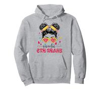 Sweetie 6th Grade Messy Bun First Day Of School Girl Teacher Pullover Hoodie