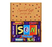 Sweetie Gift Son Chocolate Hamper - Letterbox Friendly Chocolate Gift Box for Him - Christmas, Birthday, Exam, Get Well Soon, Just Because - Sweet Treats Selection for Son