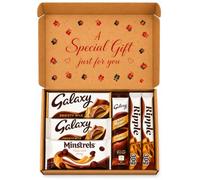 Sweetie Gifts Chocolate Treat Box - Assorted Galaxy Chocolate Selection Gift Hamper, Letterbox Friendly, Includes Smooth Milk, Minstrels & Hot Chocolate, Gift for Women, Men - Kids