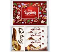 Sweetie Gifts Christmas Chocolate Hamper | Full-Size Galaxy Smooth Milk & Minstrels | Letterbox Chocolate Gift Box | Christmas Chocolate Present for Women, Men & Kids