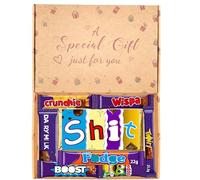 Sweetie Gifts Rude Shit Chocolate Hamper - Funny Rude Novelty Chocolate Bar Gift - Letterbox Friendly - Gift for Him or Her - Christmas, Birthday, Joke Present for Adults