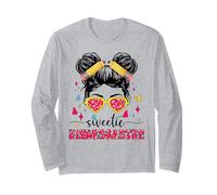 Sweetie Kindergarten Messy Bun First Day Of School Girls Long Sleeve T-Shirt