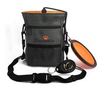 Sweetie Premium Dog Treat Pouch Bag for Walking & Training, with Poop Bag Holder, Collapsible Bowl & Free Clicker - Perfect Puppy Kit