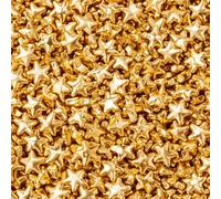 Sweetie Tooth 100g Edible Gold Star Sprinkles - Metallic Pearl Sugar Stars Cake Decorations for Cupcakes & Cakes