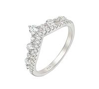 SweetJew Vintage 925 Sterling Silver Curved Band Wedding Bands for Women Crown Wedding Rings Wish Bone AAAAA Cubic Zirconia Size J 1/2