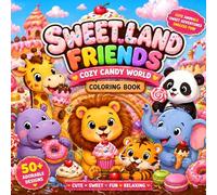 Sweetland Friends: Cozy Candy World Coloring Book: 50+ Adorable Designs