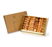 Sweetland London Bitesize Baklava Selection - 850 g | Handmade in London | Traditional Lebanese Baklava | Gift & Share for Ramadan, Easter, Eid, Birthday | Tasty Small Bite Dessert | Gold Gift Box
