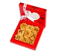 Sweetland London Boukaj Baklava - Valentines Day Red Heart Gift Box | 250g | An Assortment of Nutty Flavours | Made in our London Bakery
