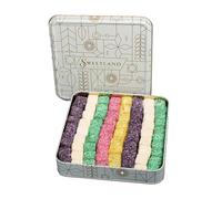 Sweetland London Coconut Turkish Delight - Blue & Gold Tin Gift Box | 1200g | A Tropical Mediterranean Flavour Fusion| Made in our London Bakery