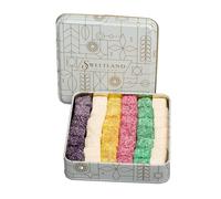 Sweetland London Coconut Turkish Delight - White & Gold Tin Gift Box | 700g | A Tropical Mediterranean Flavour Fusion| Made in our London Bakery