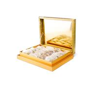 Sweetland London Delicious Maamoul Assortment - 1250g | Handmade Shortbread Cookies Gift Box | Ramadan, Mother's Day, Easter, Eid & Birthday | Pistachio, Walnut, Large Date | UK Made | Gold Gift Box