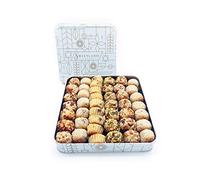 Sweetland London Maamoul Dates Assortment - 900G | Handmade Cookie Selection | Ramadan, Mother's Day, Easter, & Eid | Ma'Amoul Date with Pistachio, Almond, Seasame & Mix Date | UK Made | Tin Gift Box