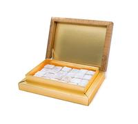 Sweetland London Turkish Delight Lemon 500g - Vegan Gold Gift Box | Traditional Middle Eastern Sweet; Six Flavours; Gold Gift Box; Vegan & Vegetarian