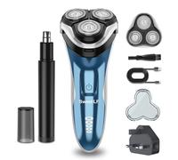 SweetLF Electric Razor for Men, with 1 UK Charger & Pop-up Trimmer & Replacement Head & Nose Trimmer