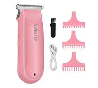 SweetLF Hair Clippers, Silent Cordless Hair Trimmer, Mini Hair Cutting Kit with 3 Guide Combs, Portable & USB Rechargeable Haircut Clippers for Men Women Kids (Pink)